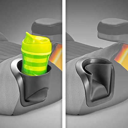 Chicco GoFit® Plus Backless Booster Car Seat with Latch Attachment and Quick-Release Latch Removal, Travel Booster Seat for Car, Portable Car Booster Seat for Children 40-110 lbs. | Iron/Black