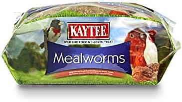 Kaytee Wild Bird Food Mealworms For Bluebirds, Wrens, Robins, Chickadees, Woodpeckers, Cardinals & Chickens, 2 Pound