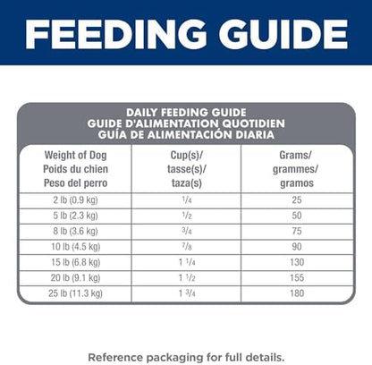 Hill's Science Diet Sensitive Stomach & Skin, Adult 1-6, Small & Mini Breeds Stomach & Skin Sensitivity Support, Dry Dog Food, Chicken Recipe, 4 lb Bag