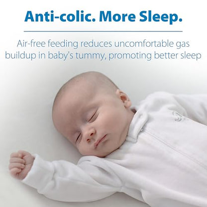 Dr. Brown's Anti-Colic Options+ Narrow Glass Baby Bottle with Level 1 Slow Flow Nipple, BPA-Free, 8 oz/250 mL, 4-Pack