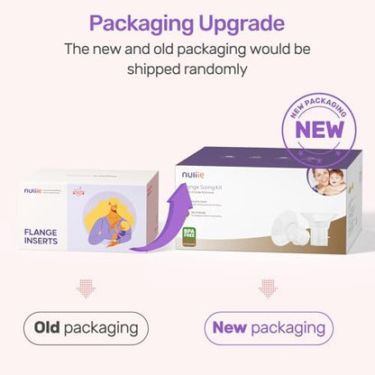 Nuliie 10PCS Flange Sizing Kit 12/14/16/18/20mm for 24mm Flange/Shield of Most Pumps, Silicone Flanges Insert for Momcozy/Spectra Electric Breast Pump, Pumping Essential Kit for Moms