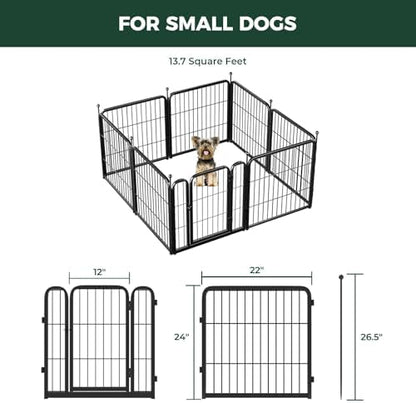 FXW Rollick Unleashed Dog Playpen for Yard, RV Camping, 24 inch 8 Panels for Small and Puppy Dogs│Patented
