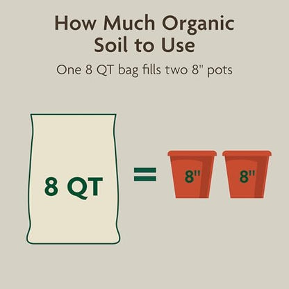 Miracle-Gro Organic Indoor Potting Mix, Protects Against Over and Under Watering, for Indoor Container Plants, Houseplants and Starter Plants, OMRI Listed, 8 qt., 2-Pack
