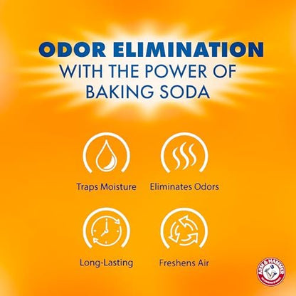 Arm & Hammer Essentials Disposable Moisture Absorber and Odor Eliminator Tub, Linen Fresh, 1 lb., 3-Pack, Attracts and Traps Excess Moisture, Ideal Closet Non-Electric Dehumidifier