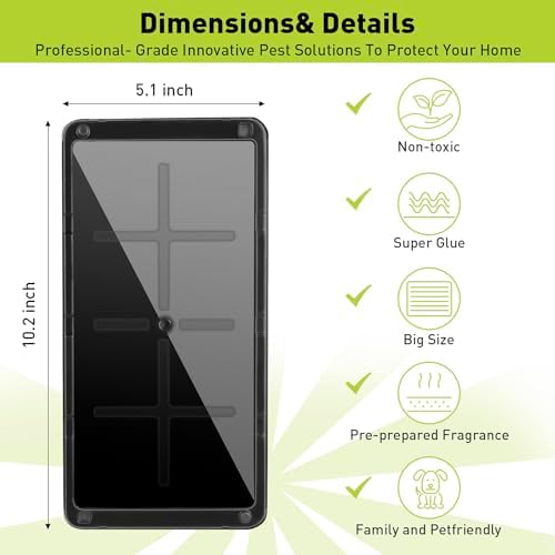 Glue Mouse Traps Indoor for Home, Rat Trap-12 Pack, Large Heavy Duty Glue Traps for Safe Home Pest Control. Pre-Scented, Non-Toxic Sticky Boards for Mice, Rats & More. Easy To Use