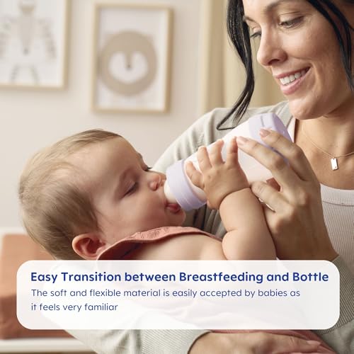 MAM Bottle Nipples Extra Slow Flow Nipple Size 0, for Newborn Babies and Older, SkinSoft Silicone Nipples for Baby Bottles, Fits All MAM Bottles, 4 Count (Pack of 1)