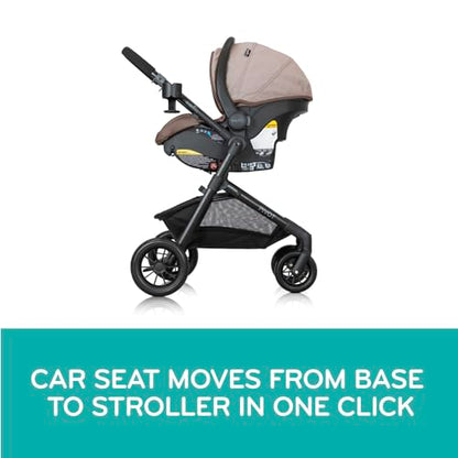 Evenflo Pivot Modular Travel System with LiteMax Infant Car Seat (Casual Gray)