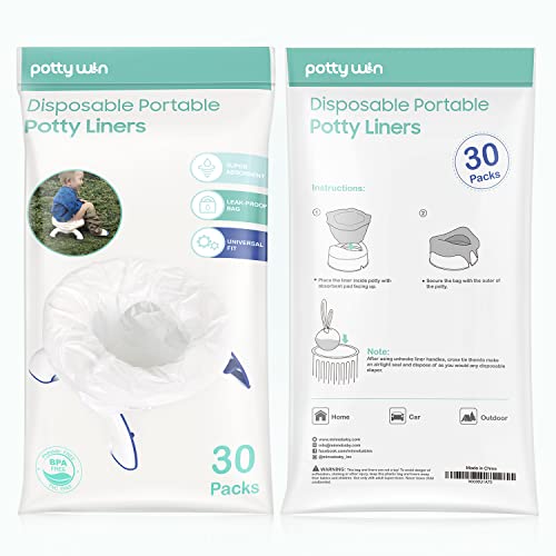 [30 Counts] Disposable Potty Liners Compatible with OXO Tot 2-in-1 Go Potty, Potty Refill Bags for Toddler Travel, Universal Potty Bags Fit Most Potty Chairs and Travel Potty