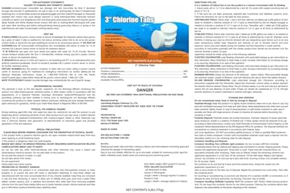 Chlorine Tablets 3 inch 5 Pounds, TABIT Swimming Pool Long Lasting Chlorinating Tablets, Slow Dissolving, Tri-Chlor for Swim Pool, Hot Tubs, Spa