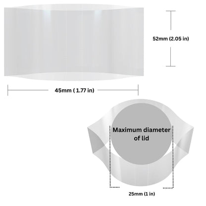 Supplement and Supply 45 x 52 mm Clear Perforated Shrink Band for Hot Sauce Bottles, Woozy Bottles, Tubes [Compatible Diameter: 1”] - Bundle of 500