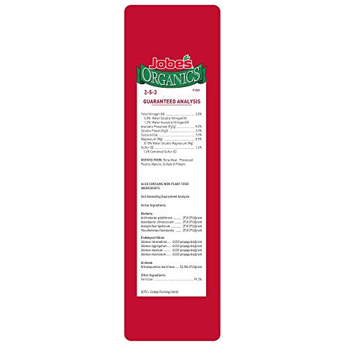 Jobe’s Organics Granular Garden Fertilizer, Easy Plant Care Fertilizer for Vegetable Gardens and Tomato Plants, 4 lbs Bag