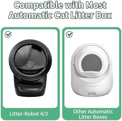 120 Count Cat Litter Box Liners for Automatic Cat Litter Box and Litter-Robot 4/3, Heavy-Duty, Extra Thick, Economy Bulk Pack