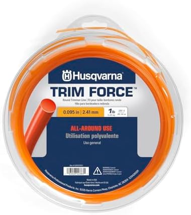 Husqvarna Trim Force .095 Inch String Trimmer Line, 1-Pound, 280-Foot Spool, All-Around Weed Eater String with Good Durability and Cutting Performance (1 lb)