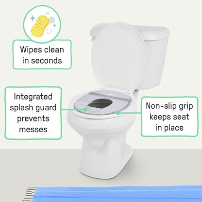Ingenuity Foldaway Travel Potty Training Seat with Storage Bag, Folding & Portable Toddler Potty Seat, Easy One-Handed Open, Non-Slip Grip