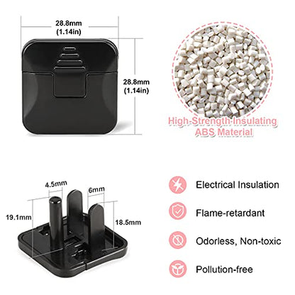 Outlet Covers Babepai 38-Pack Black Child Proof Electrical Protector Safety Improved Baby Safety Plug Covers