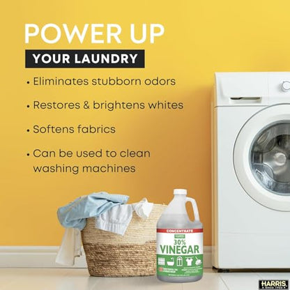 Harris 30% Extra Strength Concentrated Vinegar for Home and Outdoor Use, 1 Gallon