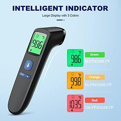 No-Touch Thermometer for Adults and Kids, Digital Baby Thermometer with Fever Alarm, 1 Second Fast Result, FSA HSA Eligible, Easy to use, 2 in 1 Mode