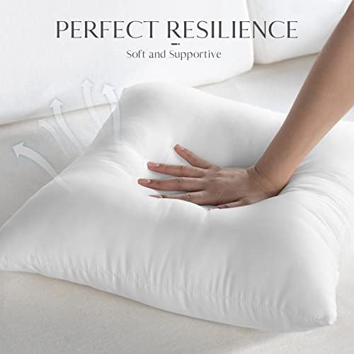 Ashler Outdoor Pillows, 18 x 18 Pillow Inserts Set of 4, Waterproof Throw Pillow Inserts Hypoallergenic for Patio, Water Resistant Indoor Outdoor Decorative