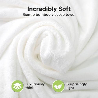 KeaBabies Hooded Baby Towel for Newborn - Viscose Derived from Bamboo Large Baby Bath Towels with Hood for Boys, Girls, Toddler, Extra Absorbent & Soft Newborn Bath Essentials (Lamb)
