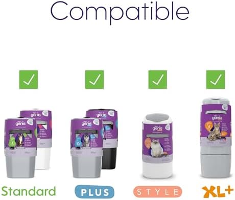 Litter Genie Refill Bags | Jumbo 1-Pack, 28 Total ft | Up to 4 Months of Supply in 1 Cartridge | Ultimate Odor Control Cat Litter Bags