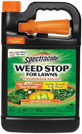 Spectracide Weed Stop For Lawns Plus Crabgrass Killer, 1 Gallon, Ready-To-Use Formula Kills More Than 470 Types Of Weeds As Listed Including Dandelion, Chickweed, Clover, Crabgrass And Yellow Nutsedge