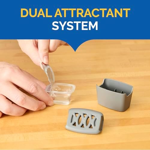 Hot Shot Flying Insect Trap, Discreet, Trap Attracts and Captures House Flies and Fruit Flies, 24/7 Continuous Attraction, No Plug-in Or Electricity Needed, 6 Count