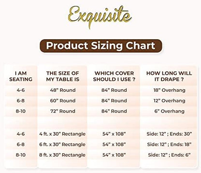 Exquisite 12-Pack Premium Plastic Tablecloth 54 Inch. x 108 Inch. Rectangle Table Cover-White