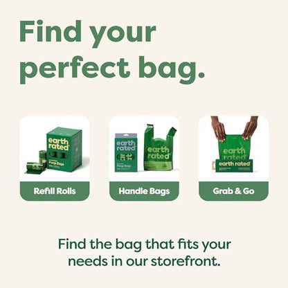 Earth Rated Dog Poop Bags with Handles Value Pack, Easy Tie and Guaranteed Leakproof, Lavender Scented, 600 Handle Bags