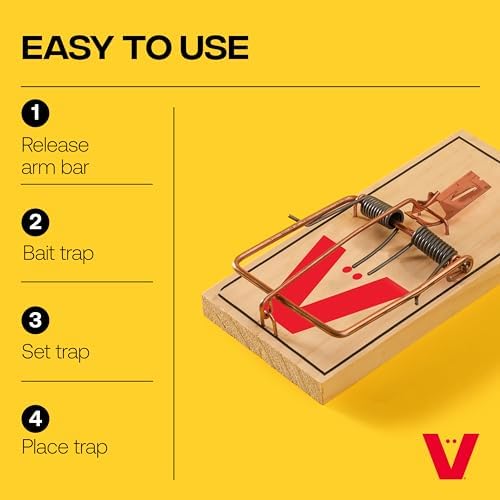 Victor Mouse Traps M150-12, Metal Pedal, Sustainably Sourced FSC Wood, Wooden Mouse Traps - Pack of 12