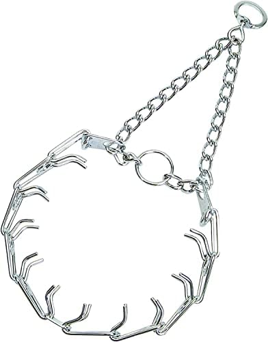 Herm SPRENGER Ultra-Plus Prong Dog Training Collar, 2.25 mm x 13" Neck Size, 16" Chain Length, Steel Chrome Plated Dog Prong Collar, Pinch Collar for Dogs, Dog Correction Collar