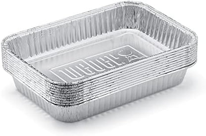 Weber Aluminum Drip Pans, 7.5 x 5 Inch, Set of 10