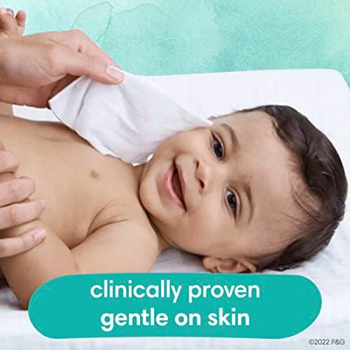 Pampers Baby Wipes Aqua Pure, 99% water-based wipes, Hypoallergenic and Unscented Baby Wipes, 672 Wipes Total (12 Flip-Top Packs)