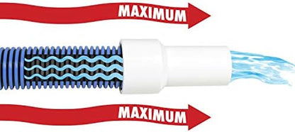 Poolmaster 33440 Heavy Duty In-Ground Pool Vacuum Hose With Swivel Cuff, 1-1/2-Inch by 40-Feet,Neutral