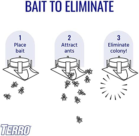 TERRO T1804SR Outdoor Ready-to-Use Liquid Ant Bait Killer and Trap - Kills Common Household Ants - 8 Bait Stations
