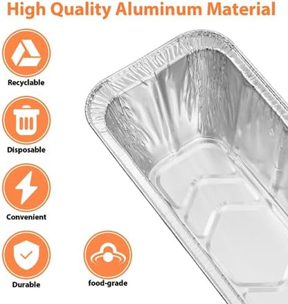 50-Pack Blackstone Griddle Accessories 5017 Grease Cup Liners, Aluminum Foil Drip Pan Grease Catcher Cup Liner for Blackstone 17, 22, 28, 36 Inch Griddle, Disposable Grill Grease Tray