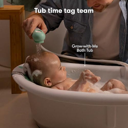 Frida Baby Control The Flow Bathtub Sprayer Attachment for Baby Bathtub, Shower Head with Scalp Massager, Control Waterflow with 2 Pressure Modes