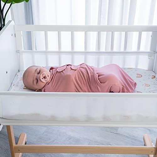 Comfy Cubs Easy Swaddle Blanket, 3 Pack - 100% Cotton Newborn Wrap, Small for 0-3 Months Infants, with Adjustable Velcro, Breathable and Durable Sleep Sack for Babies - Blush, Mauve & Mulberry