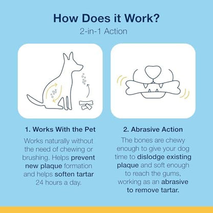 ProDen PlaqueOff System Dental Care Bones - Dog Teeth Cleaning Bones for Oral Hygiene -Medium/Large Canine Formula - Bacon Flavor -17 oz(Packaging May Vary)
