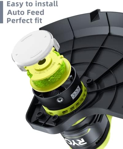 Weed Wacker String Compatible with Ryobi One Plus+ AC80RL3, 0.08'' String Trimmer Refill Line,Weed Eater String Compatible with Ryobi 18V, 24V, 40V Trimmers(10 Replacement Spools, 2 Trimmer Caps)