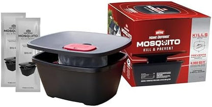 Ortho Home Defense Mosquito Kill and Prevent, Controls Mosquitoes and Larvae, Silent, Easy-to-Use, Protects up to 4,300 sq. ft., 1 Mosquito Station and 2 Refill Bands