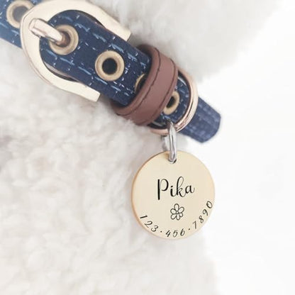 Cats Dogs ID Tags Personalized Lovely Symbols Pets Collar Name Accessories Simple Custom Engraved Supplies for Small Four Legged Child Necklace Chain Anti-Lost Industrial Steel Charm
