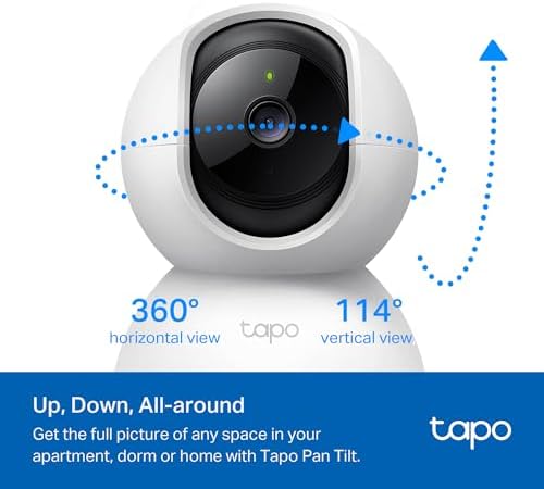 TP-Link Tapo 2K Pan/Tilt Security Camera for Baby Monitor, Dog Camera w/Motion Detection, 2-Way Audio, Siren, Night Vision, Cloud & SD Card Storage, Works with Alexa & Google Home, 2-Pack (C210P2)