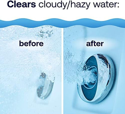 HTH Spa Defoamer & Non Chlorine Shock Oxidizer & Clear Chlorinating Sanitizer, Hot Tub Chemical Controls Bacteria and Algae, 2.25 lbs