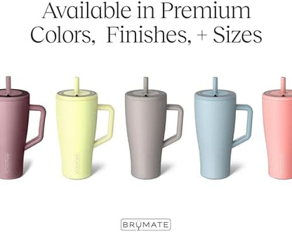 BrüMate Era 40 oz Tumbler with Handle and Straw | 100% Leakproof Insulated Tumbler with Lid and Straw | Made of Stainless Steel | Cup Holder Friendly Base | 40oz (Mocha)