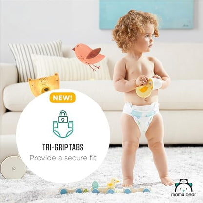 Amazon Brand - Mama Bear Gentle Touch Diapers, Size 4, 148 Count (4 packs of 37)