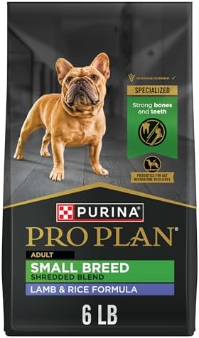 Purina Pro Plan Small Breed High Protein Dog Food Dry Shredded Blend Lamb and Rice Formula - 6 lb. Bag