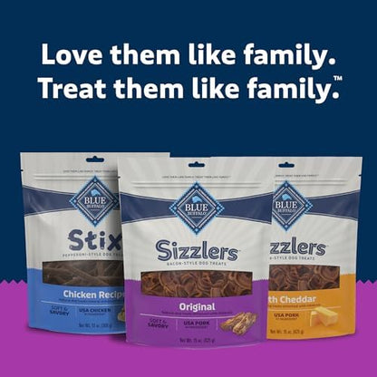 Blue Buffalo Sizzlers Bacon-Style Dog Treats with Real USA Pork, Original Flavor, 28-oz Bag
