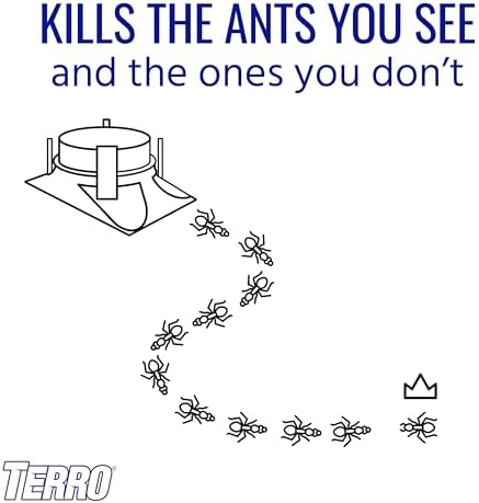 TERRO T1804SR Outdoor Ready-to-Use Liquid Ant Bait Killer and Trap - Kills Common Household Ants - 8 Bait Stations