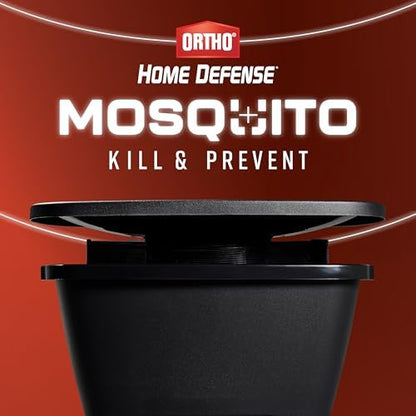 Ortho Home Defense Mosquito Kill and Prevent, Controls Mosquitoes and Larvae, Silent, Easy-to-Use, Protects up to 4,300 sq. ft., 1 Mosquito Station and 2 Refill Bands
