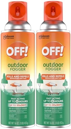 OFF! Outdoor Insect & Mosquito Repellent Fogger, Backyard Pretreat, Kills & Repels Insects in an up to 900 sq, ft, area, 16 oz (Pack of 2)